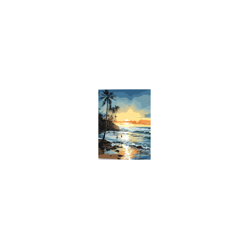 KIT PAINT BY NUMBERS ARENA, PLAYA Y SUNSET 40X50